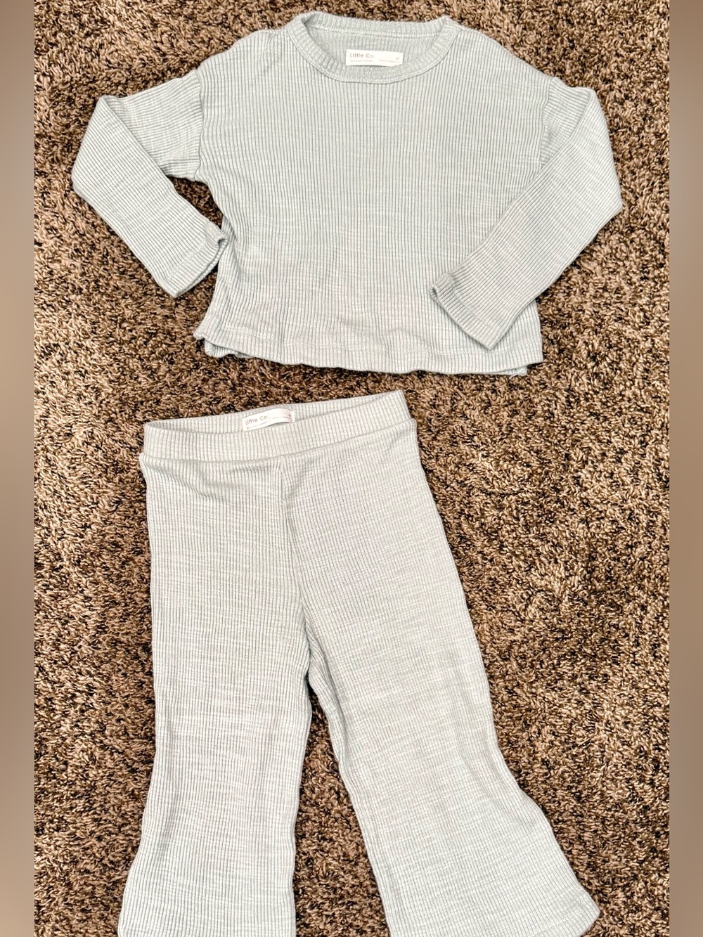 Little Co. by Lauren Conrad Ribbed Set Sage Green Size 4T